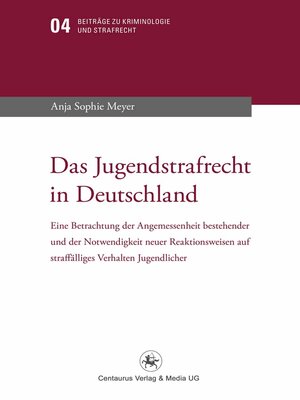 cover image of Das Jugendstrafrecht in Deutschland